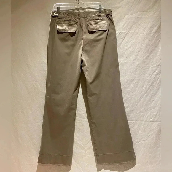 LOFT Khaki Wide-Leg Pant, size 12L - Picture 2 of 10